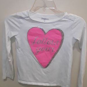 Oshkosh Bgosh pink follow your heart top